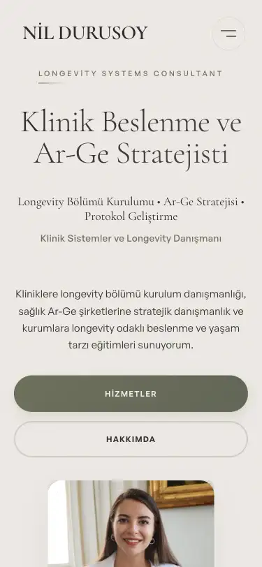 Nil Durusoy - Longevity danışmanlık web sitesi ana sayfa